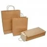 Pungi Hartie Cu Maner Rasucit, Alb/Natur Tip Maner Sfoara, Dimensiuni 160 x 90 x 210 mm, Material Hartie 90 gr/m2, Culoare Na...