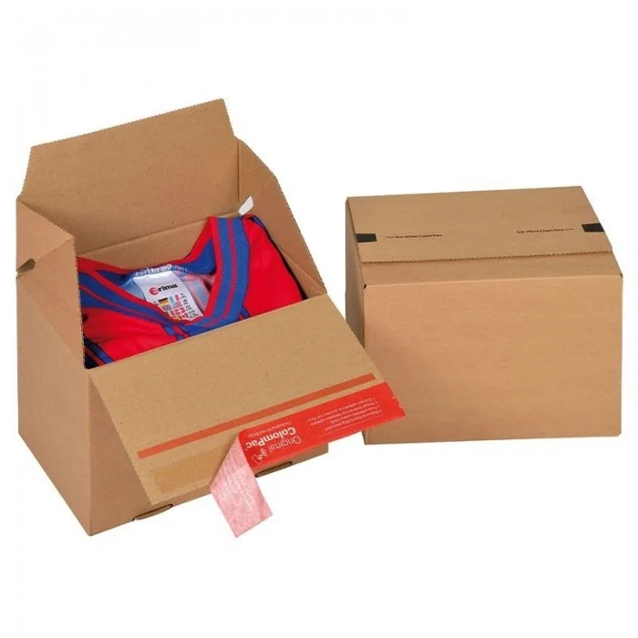 Cutii Carton Euro Cu Autosigilare ColomPac ® Lungime 195 mm, Latime 145 mm, Inaltime 140 mm, Culoare Maro, Tip Carton CO3-Cut...