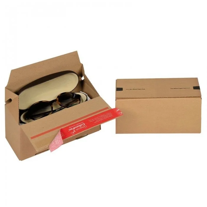 Cutii Carton Euro Cu Autosigilare ColomPac ® Lungime 145 mm, Latime 95 mm, Inaltime 140 mm, Culoare Maro, Tip Carton CO3-Cuti...
