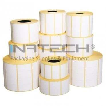 Öntapadó EcoThermal címkék, belső átmérő 76 mm, méret 100 x 150 mm, fehér szín, címkék száma: 1000