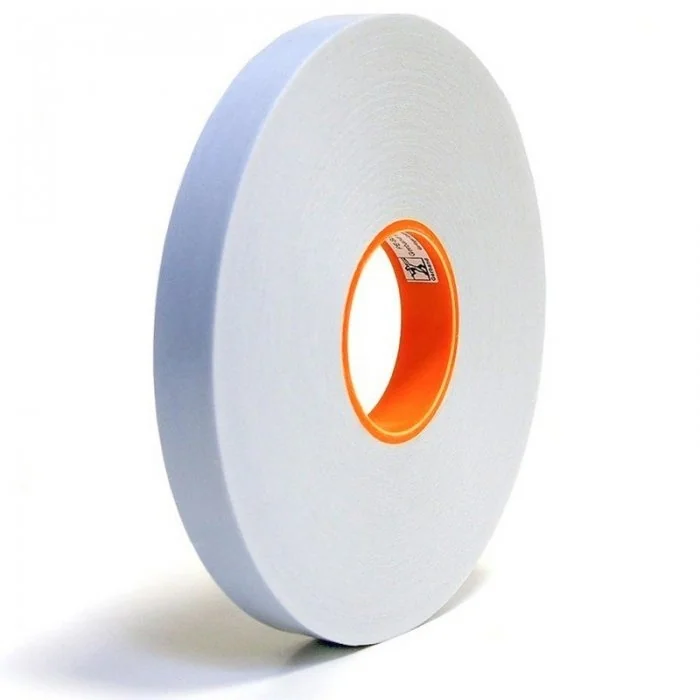 Banda Buretoasa Dublu Adeziva Lungime 50 m, Latime 20 mm, Material Textil, Culoare Alb-Benzi Dublu Adezive