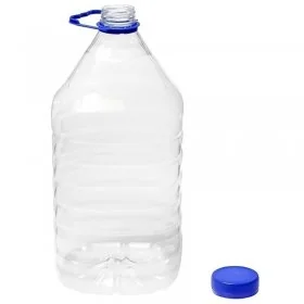 Recipiente Din Plastic Forma Patrata, Tip Capac Simplu, Diametru Filet 48 mm, Maner DA, Volum 10000 ml, Culoare Transparent, ...