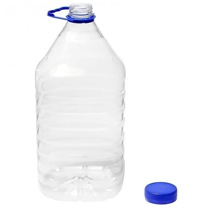 Recipiente Din Plastic Forma Patrata, Tip Capac Simplu, Diametru Filet 48 mm, Maner DA, Volum 10000 ml, Culoare Transparent, ...