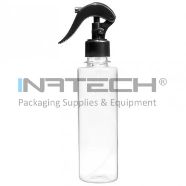 Recipiente Din Plastic Forma Fusiforma, Tip Capac Spray, Diametru Filet 28 mm, Maner NU, Volum 100 ml, Culoare Transparent, Buc / Pachet 10