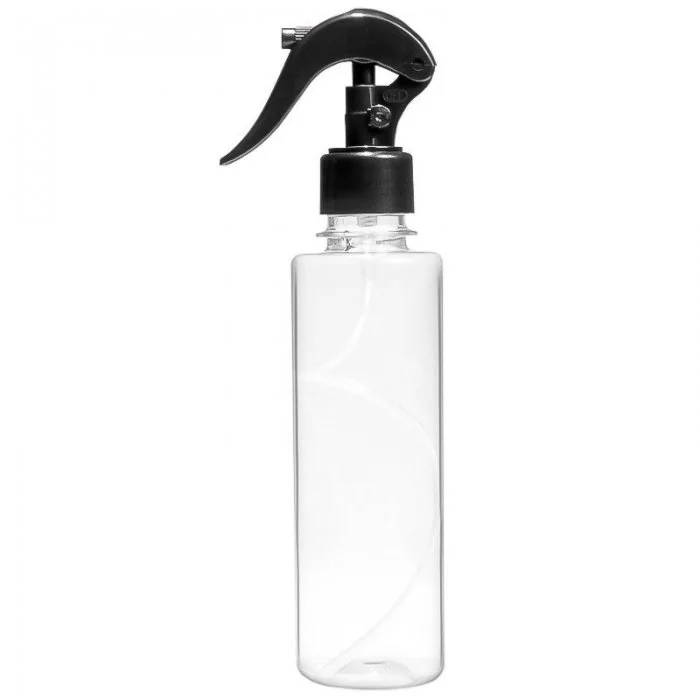 Recipiente Din Plastic Forma Rotunda, Tip Capac Spray, Diametru Filet 28 mm, Maner NU, Volum 250 ml, Culoare Transparent, Buc...