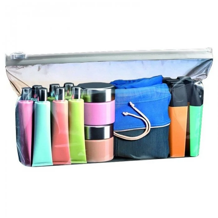 Pungi Cu Inchidere Tip Slider Lungime 180 mm, Latime 250 mm, Grosime 70 my, Pliu Inferior - mm, Culoare Transparent, Buc / Pa...