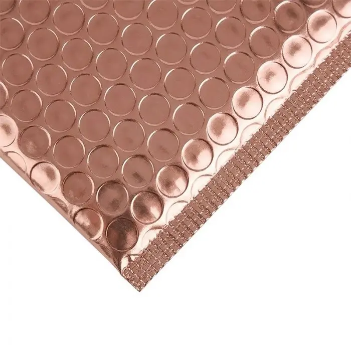 Poly Bubble hőszigetelő polietilén buborékos boríték, méret: 170 x 225 mm, 50 mm-es zárófül, Rose Gold szín