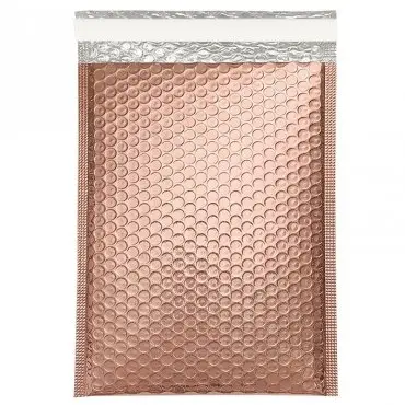 Poly Bubble hőszigetelő polietilén buborékos boríték, méret: 240 x 350 mm, fül: 50 mm, Rose Gold színben