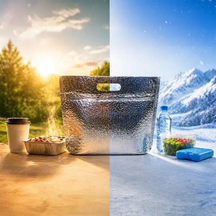 Fényvisszaverő hőtáska Cool Meal Pouch Zip Pack, 260x360 mm méretben