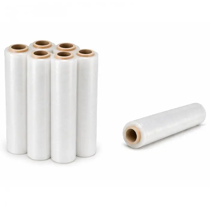 Kézi használatú stretchfólia, szélesség 500 mm, vastagság 23 my, tömeg 1,5 kg, átlátszó szín, cső tömege 0,3 kg, 6 db/csomag