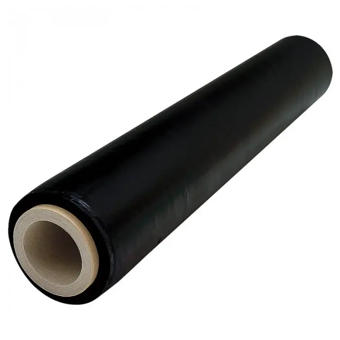 Kézi használatú stretchfólia, szélesség 250 mm, vastagság 23 mikron, tömeg 1,5 kg, fekete szín, cső tömege 0,15 kg, 12 db/csomag