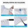 Légoszlopos fóliatekercs 250 m x 30 cm, 50 my, 39 cm-enként perforált (12 oszlop)