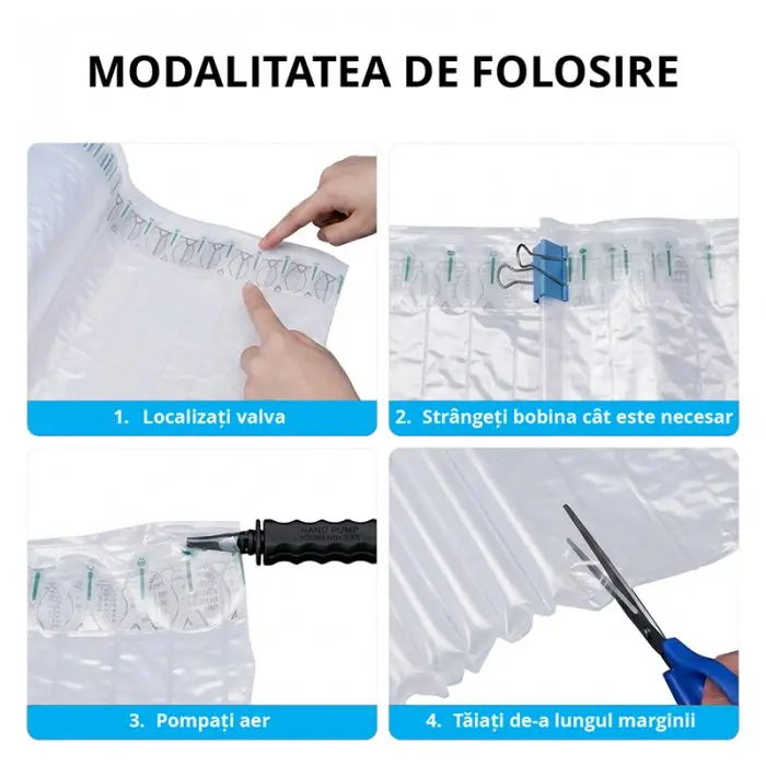 Légoszlopos fóliatekercs 250 m x 30 cm, 50 my, 39 cm-enként perforált (12 oszlop)
