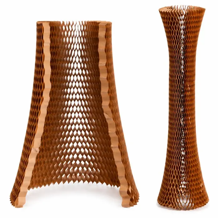 Honeycomb papír palackvédő, 1 × 35 cm, 50 g/m², natúr szín