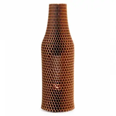 Honeycomb papír palackvédő, 1 × 35 cm, 50 g/m², natúr szín