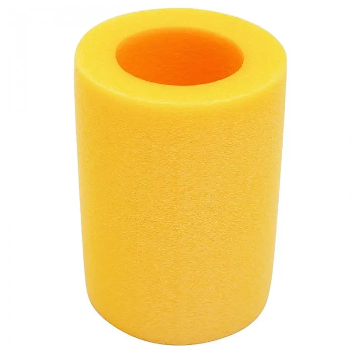 Habszivacs csatlakozó 2 furattal, hosszúság 140 mm, átmérő 62 mm, vastagság 19 mm, 2 nyílásos csatlakozó, sárga színű