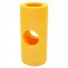 Négylyukú habcsatlakozó, hosszúság 250 mm, átmérő 60 mm, vastagság 15 mm, 4 furatos csatlakozó, sárga szín