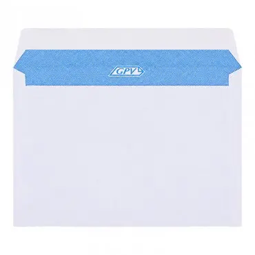 Ablak nélküli szilikonragasztós boríték, méret: 114 x 162 mm, fehér szín, C6 típus, csomagolás: 1000 db/doboz