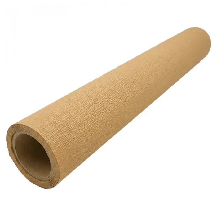 Kraft krepppapír csomagoláshoz, 130 g/m², hosszúság 8 m, szélesség 100 mm, sűrűség 130 g/m², újrahasznosított papír, natúr szín