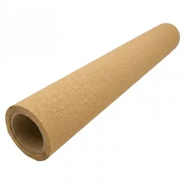 Kraft krepppapír csomagoláshoz, 130 g/m², hosszúság 8 m, szélesség 100 mm, sűrűség 130 g/m², újrahasznosított papír, natúr szín