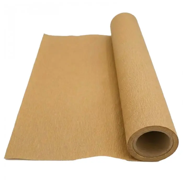 Kraft krepppapír csomagoláshoz, 130 g/m², hosszúság 8 m, szélesség 100 mm, sűrűség 130 g/m², újrahasznosított papír, natúr szín