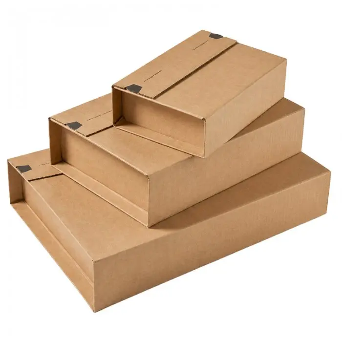 ColomPac® önformázó könyvcsomagoló dobozok, hosszúság 302 mm, szélesség 215 mm, magasság 80 mm, kétoldalas ragasztószalagos zárórendszer