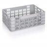 Euro szállítóláda 600 x 400 x 235 mm, szellőző aljjal és oldalfalakkal, szűz PP anyagból, szürke