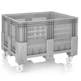 Perforált boxpaletta 1200 x 1000 x 760/960 mm, 4 kerék | INATECH Packaging