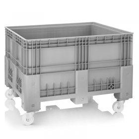 Solid boxpaletta 1200 x 1000 x 760/960 mm, 4 kerék | INATECH Packaging