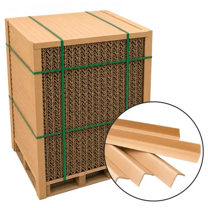 L alakú karton élvédő, hosszúság 1600 mm, szárak 40 x 40 mm, vastagság 3 mm, 2000 DB/RAKLAP