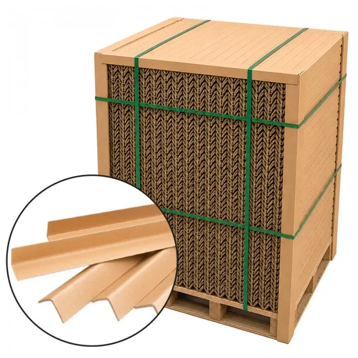 L alakú karton élvédő, hosszúság 1600 mm, szárak 40 x 40 mm, vastagság 3 mm, 2000 DB/RAKLAP