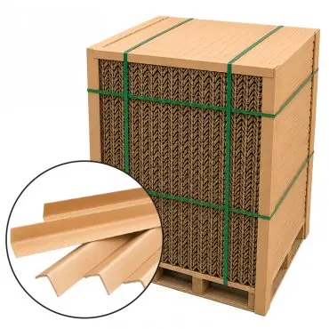 L alakú karton élvédő, hosszúság 1600 mm, szárak 40 x 40 mm, vastagság 3 mm, 2000 DB/RAKLAP