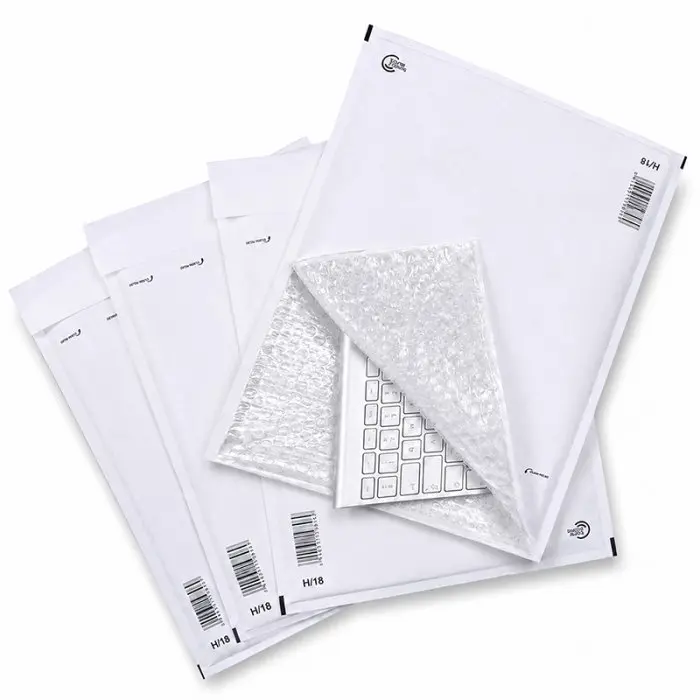 Papír ütésálló borítékok Belső méret 270x360 mm, Külső méret 290 x 370 mm, Fehér szín, Típus H18, 100 db / csomag