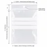 Zipzáras műanyag tasakok írósávval, 160 x 220 mm, 50 mikron, 50 db/csomag