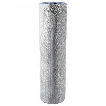 Alumínium bevonatú kis buborékfólia, szélesség 1200 mm, hossz 34 m, 3 réteg, vastagság 80 my, ezüst színű