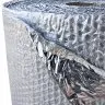Alumínium bevonatú kis buborékfólia, szélesség 1200 mm, hossz 34 m, 3 réteg, vastagság 80 my, ezüst színű