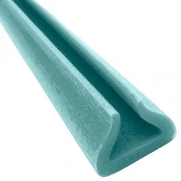 PEE habprofil, U Tulip, hosszúság 2000 mm, A-B-C-D méretek 41 x 12 x 25 x 47 mm, zöld szín, méter / csomag 160
