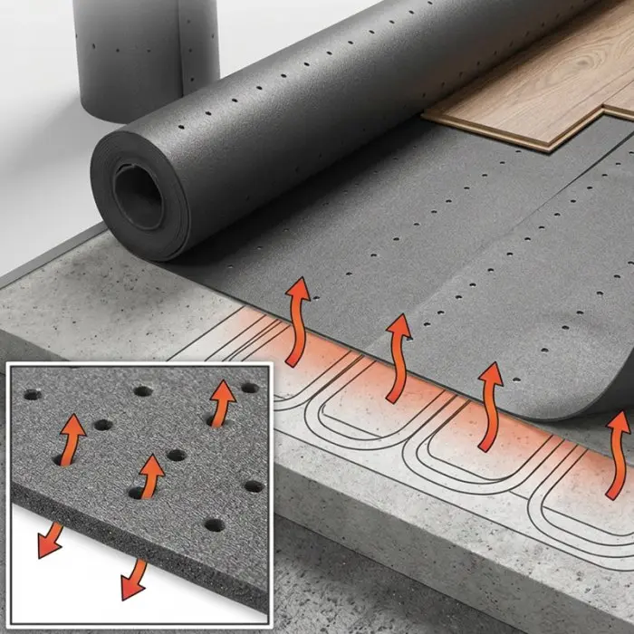 Makroperforált parkettaalátét fólia