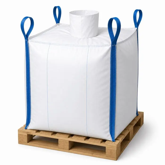 Big Bag zsákok, hosszúság 950 mm, szélesség 950 mm, magasság 1150 mm, térfogat 1037 liter, töltőnyílással