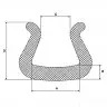 Profil Din Spuma PEE, U Tulip Lungime 2000 mm, Dimensiuni A-B-C-D 16 x 7 x 3 x 29 mm, Culoare Verde, Metri / Pachet 500-Polie...