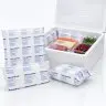 Hűtőbetétek Foam Bricks 0 °C, méret: 280 × 190 × 26 mm, tömeg: 1100 g, szín: fehér / kék, 12 db / csomag