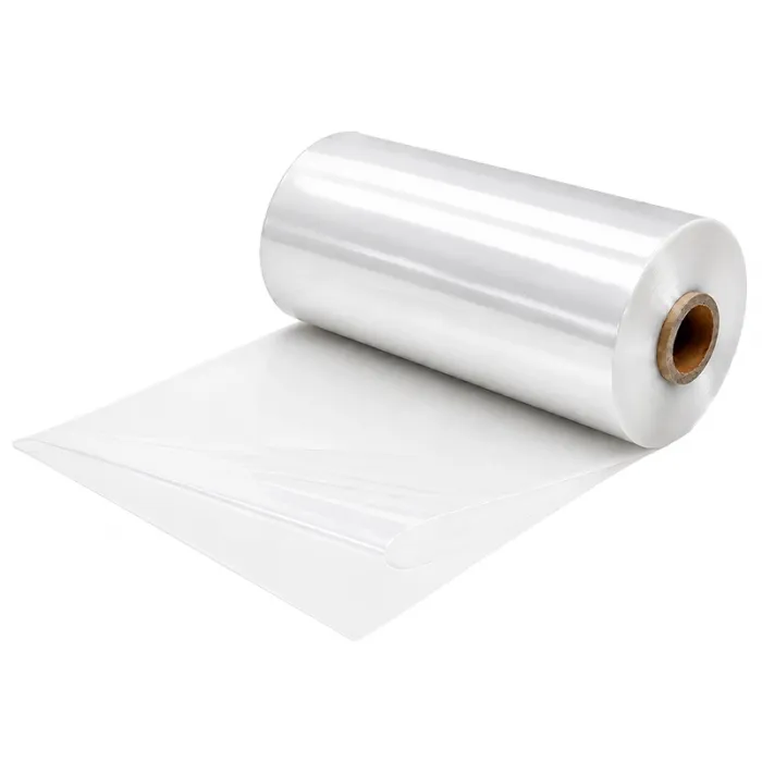 LDPE zsugorfólia, 700 m hosszúság, 300 mm szélesség, 40 my vastagság, félig nyitott kivitel, csomagolás: 210 m²/tekercs