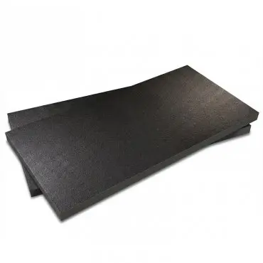 copy of Polietilén habosított lemez, hossz 1 m, szélesség 1.2 m, vastagság 40 mm, fekete színű