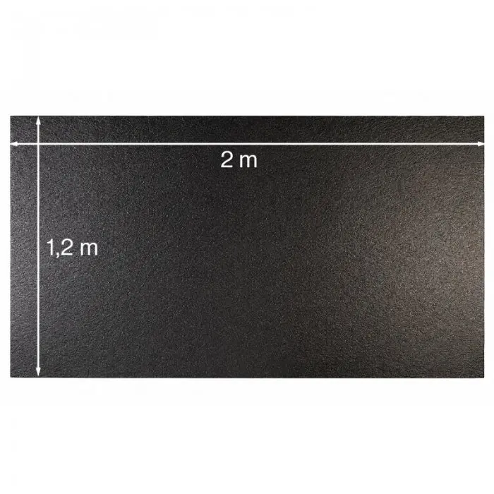 copy of Polietilén habosított lemez, hossz 1 m, szélesség 1.2 m, vastagság 40 mm, fekete színű