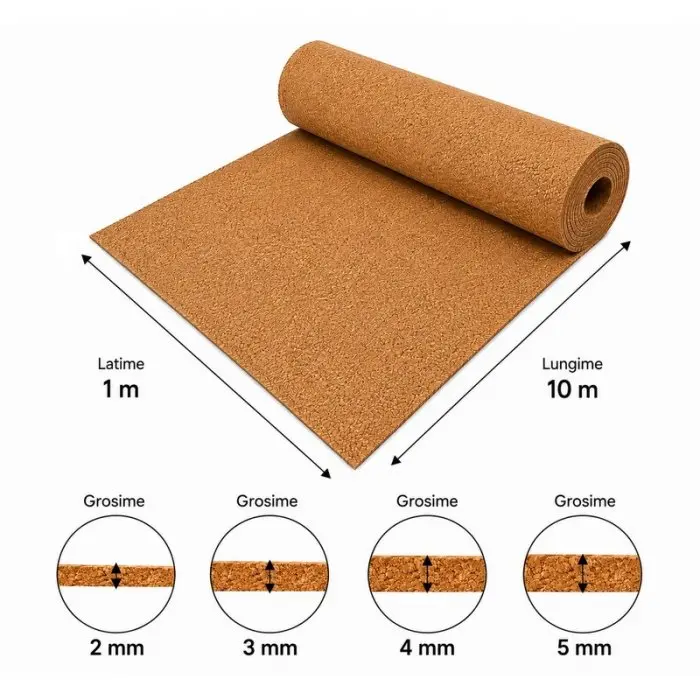ECO természetes parafa szigetelő, 10 m²/tekercs