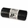 Újrahasznosított LDPE-ből készült vékony háztartási szemeteszsák, 35 liter, 15 my vastagság, 500x600 mm méret, fekete szín, 20 zsák/tekercs