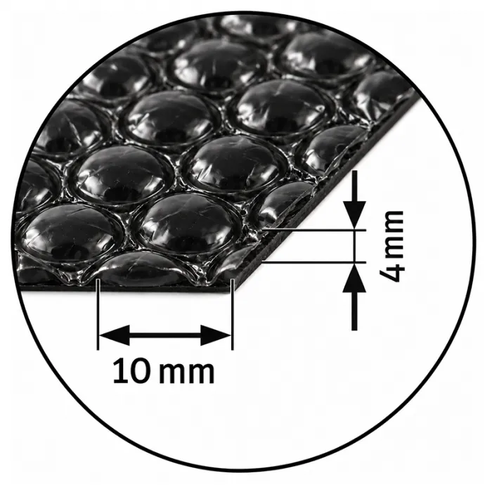 Fekete kis buborékos fólia, szélesség 1000 mm, hosszúság 100 m, 2 réteg, vastagság 70 µm