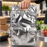 Hőszigetelő cipzáras tasak Isothermal Pouch Méret 200 x 250 mm, Zárófül 70 mm, Szín ezüst, fogantyúval és cipzárral