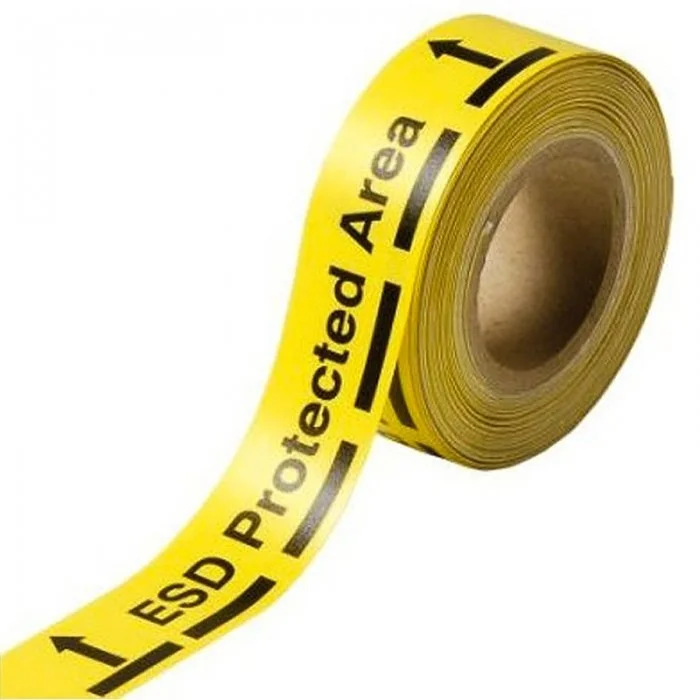 Banda Avertizare Pentru Podea Lungime 30 m, Latime 50 mm, Tip ESD Print, Buc / Pachet 10-Benzi Adezive Si Adezivi