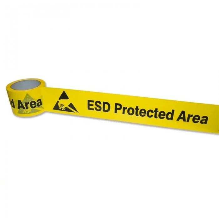 Banda Avertizare Pentru Podea Lungime 30 m, Latime 50 mm, Tip ESD Print, Buc / Pachet 10-Benzi Adezive Si Adezivi